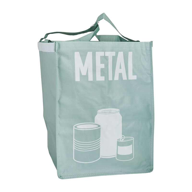 Afvaltassen - set van 3 - metaal/papier/plastic