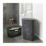 Curver wasmand met deksel Infinity Dots - antraciet - 60 liter