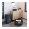 Curver wasmand met deksel Infinity Dots - antraciet - 60 liter