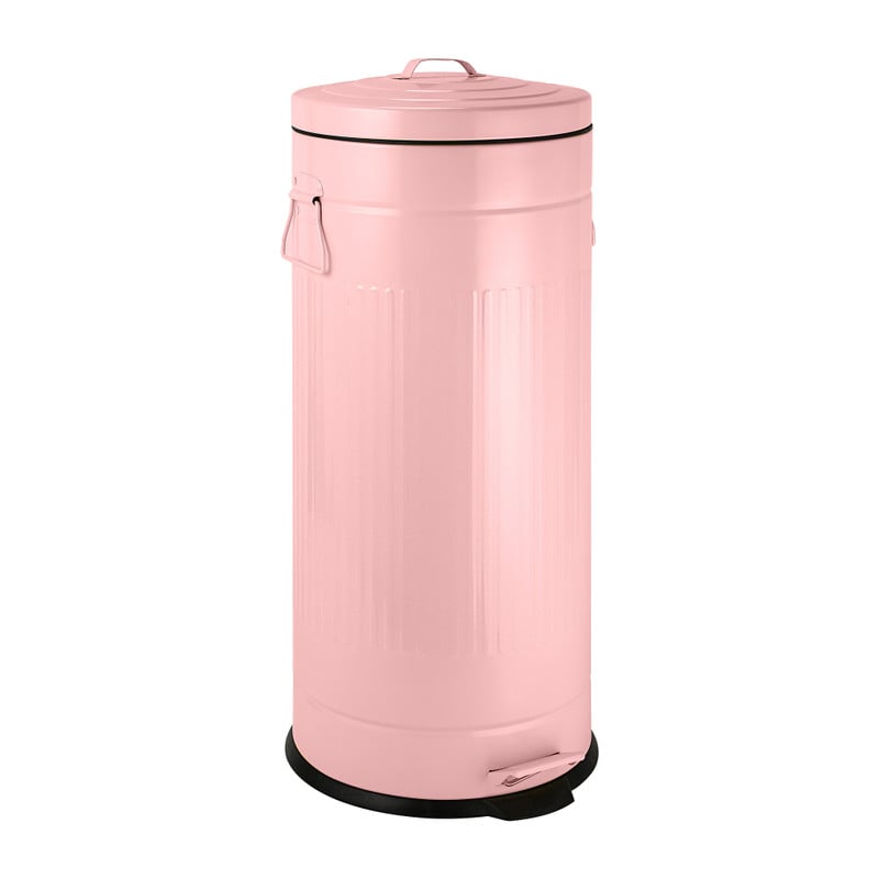 Pedaalemmer retro look - roze - 30 liter