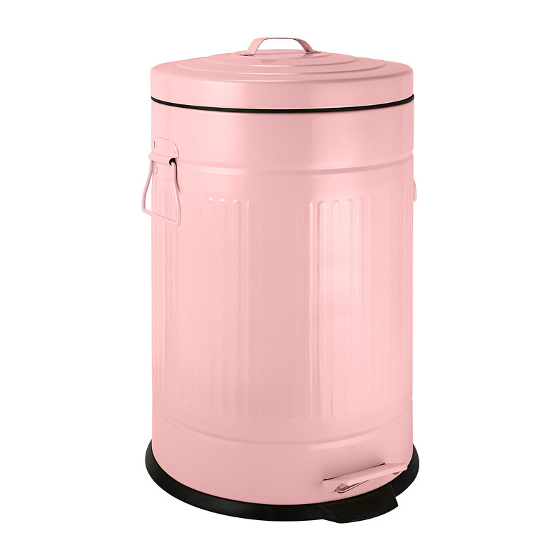 Pedaalemmer retro look - roze - 12 liter