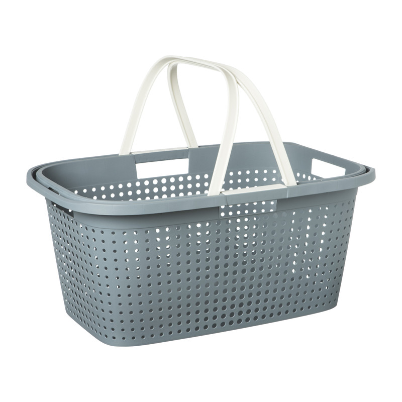 Wasmand Novi met handvat  - blauw - 38 liter 