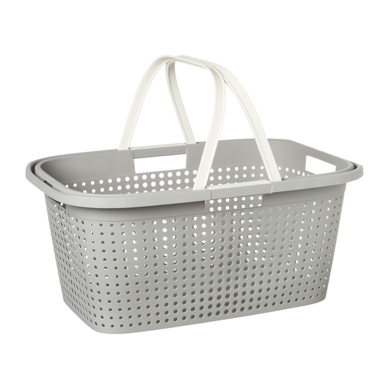 Wasmand Novi met handvat  - grijs - 38 liter 
