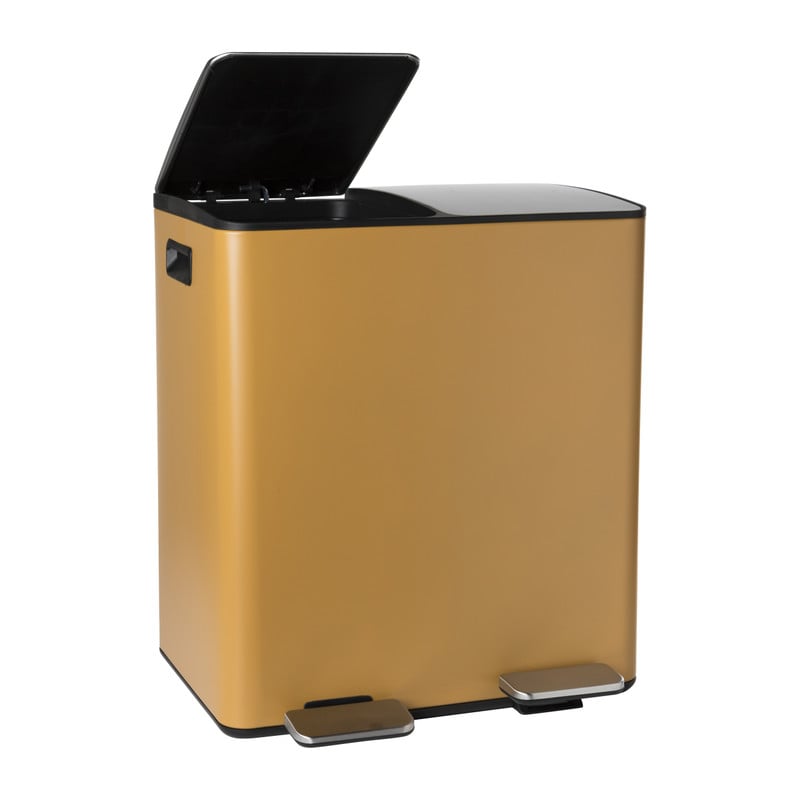 Pedaalemmer 2 vakken - oker - 2x20 liter