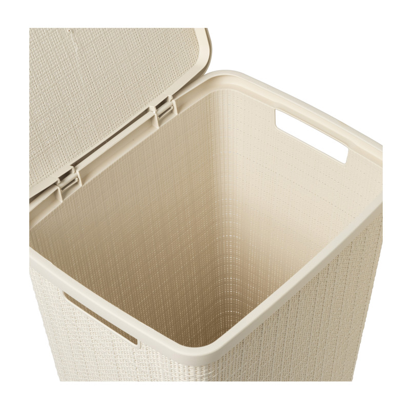 Curver jute wasmand met deksel - 58 liter - beige