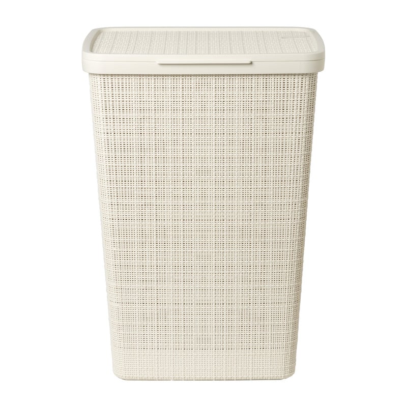 Curver jute wasmand met deksel - 58 liter - beige