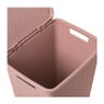 Curver jute wasmand met deksel - 58 liter - roze