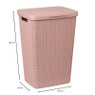 Curver jute wasmand met deksel - 58 liter - roze