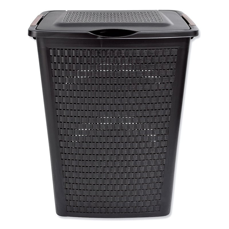 Wasbox gevlochten - 50 liter - antraciet