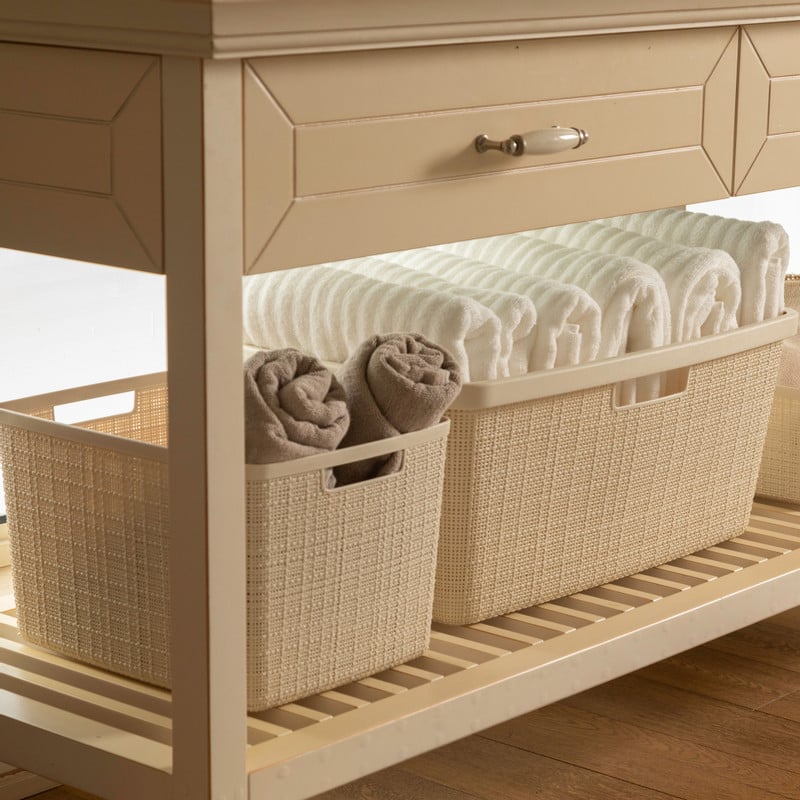 Curver jute wasmand - 46 liter - beige