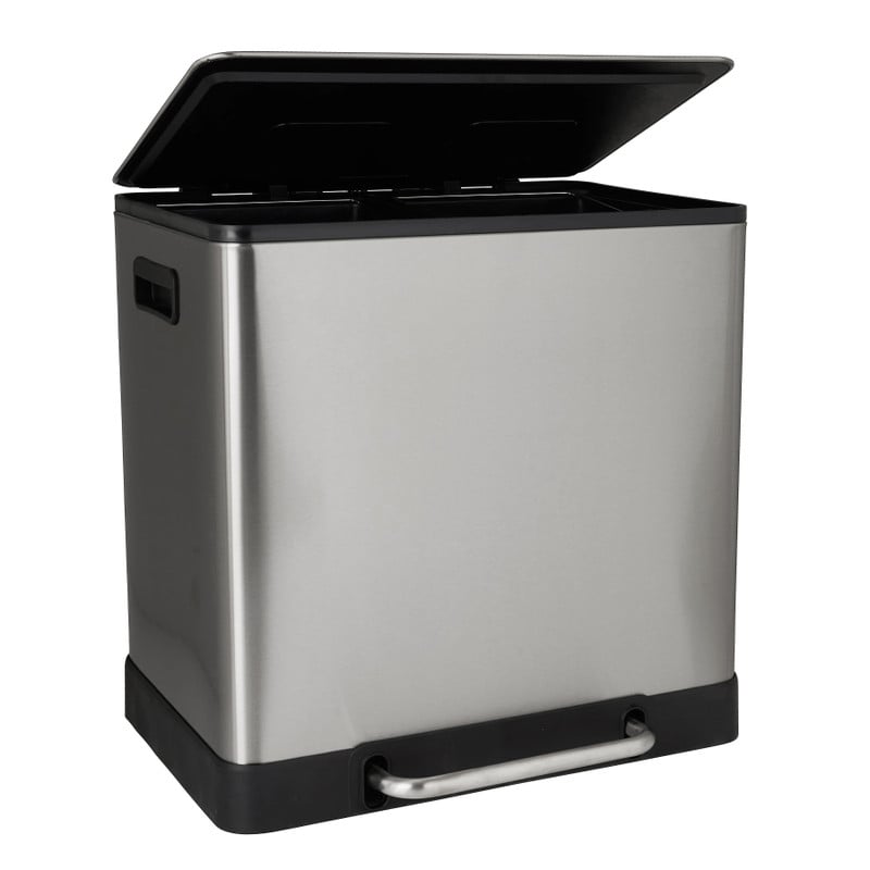 Pedaalemmer - zilverkleurig - 2x20L