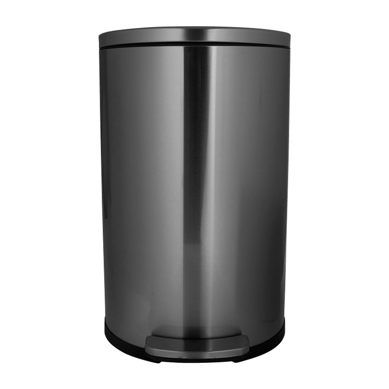 Pedaalemmer D-vorm - zilverkleurig - 40L