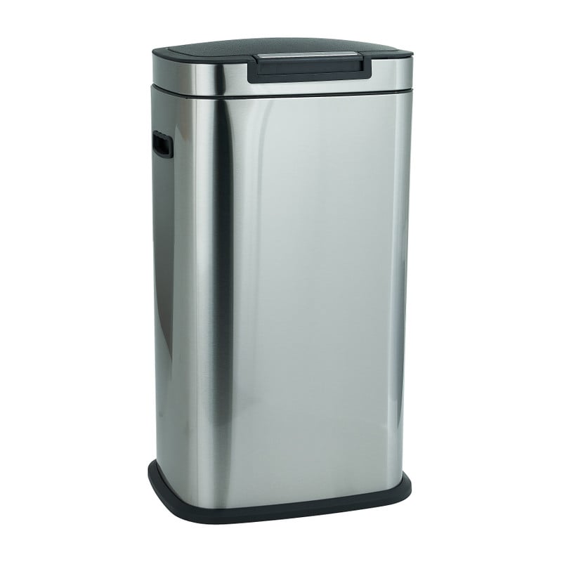 Afvalemmer push - zilver - 38 liter