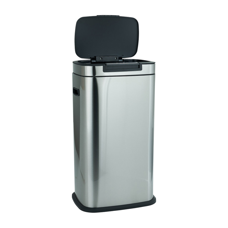 Afvalemmer push - zilver - 38 liter