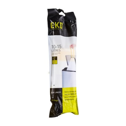 Eko afvalzak - 10/15 L - wit
