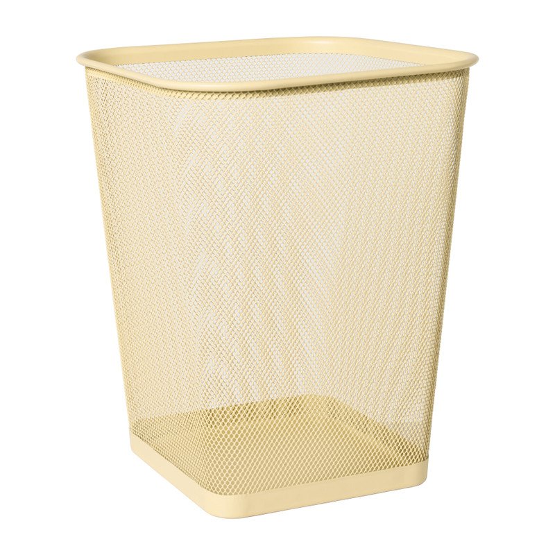 Prullenbak mesh vierkant - beige - 12 liter
