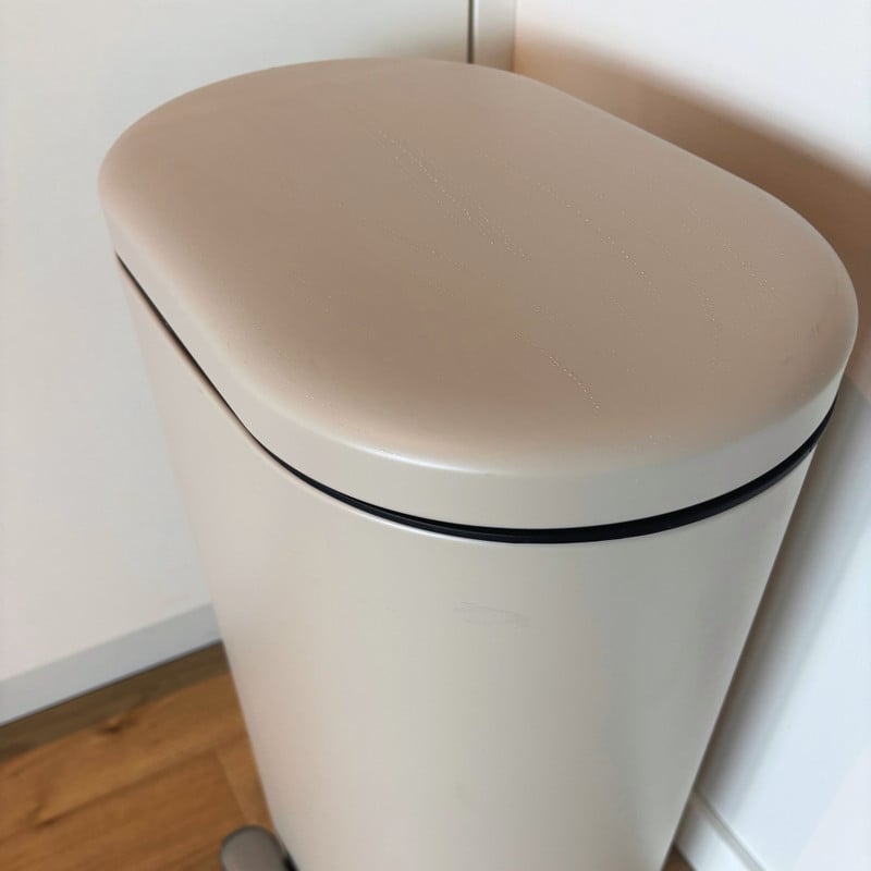 Pedaalemmer ovaal - beige - 30 liter