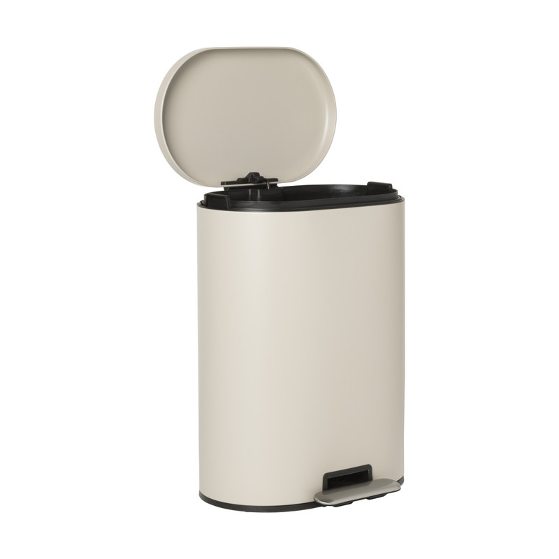 Pedaalemmer ovaal - beige - 50 liter