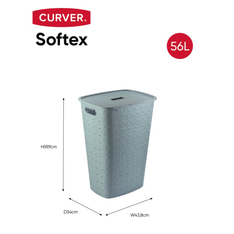 Curver wasmand fresh met deksel - 56 liter - groen