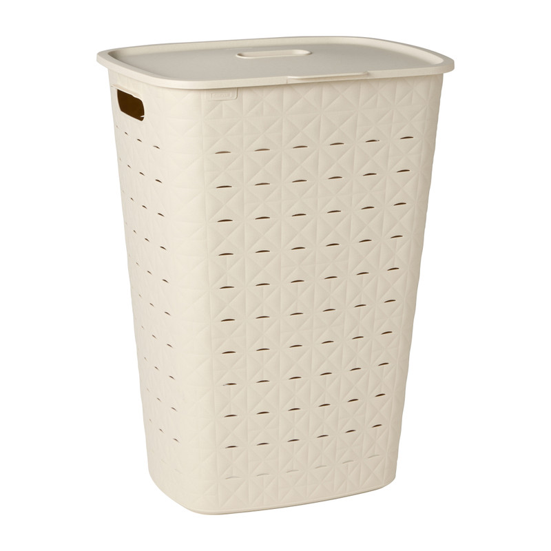 Curver wasmand fresh met deksel - 56 liter - beige