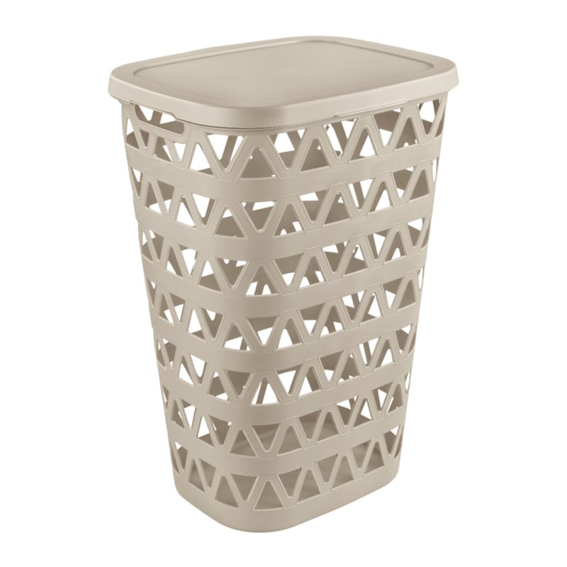 Curver wasmand soft nature met deksel - 55 liter - beige