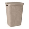 Curver jute wasmand met deksel - 58 liter - bruin