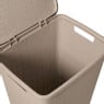 Curver jute wasmand met deksel - 58 liter - bruin