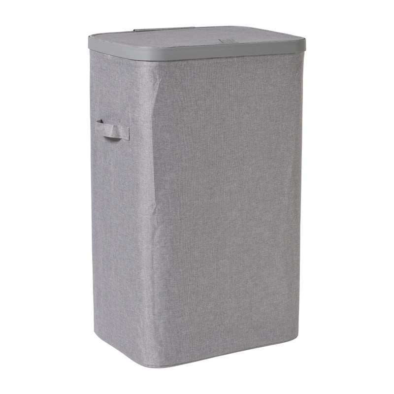 Wasmand linnen look - grijs - 60 liter