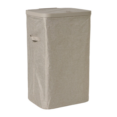 Wasmand linnen look - beige - 60 liter
