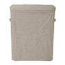 Wasmand linnen look met 2 vakken - beige - 2x50 liter 