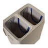 Wasmand linnen look met 2 vakken - beige - 2x50 liter 