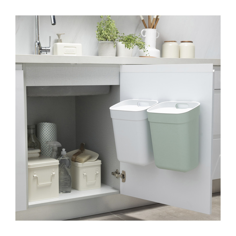 Curver prullenbak ready to collect - groen/lichtgrijs - 10 liter