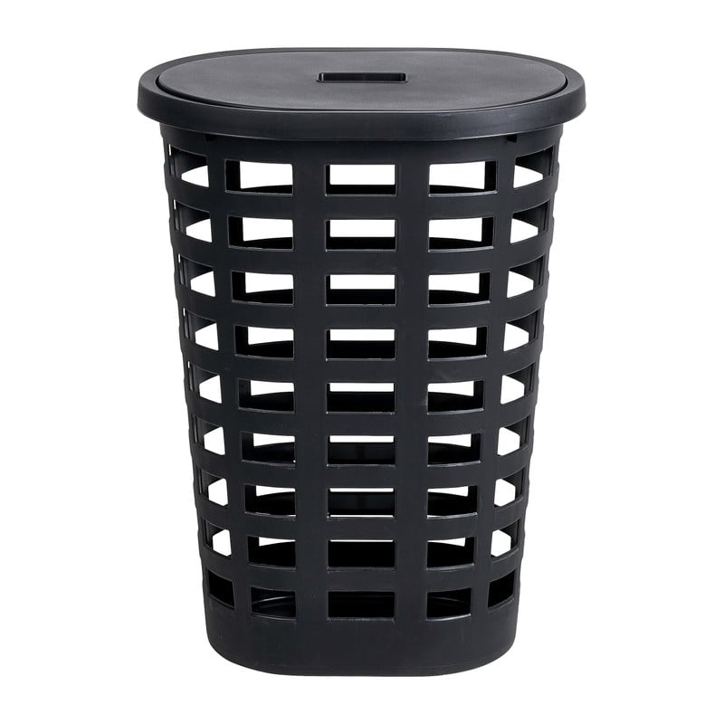 Wasmand ovaal - zwart - 54 liter 