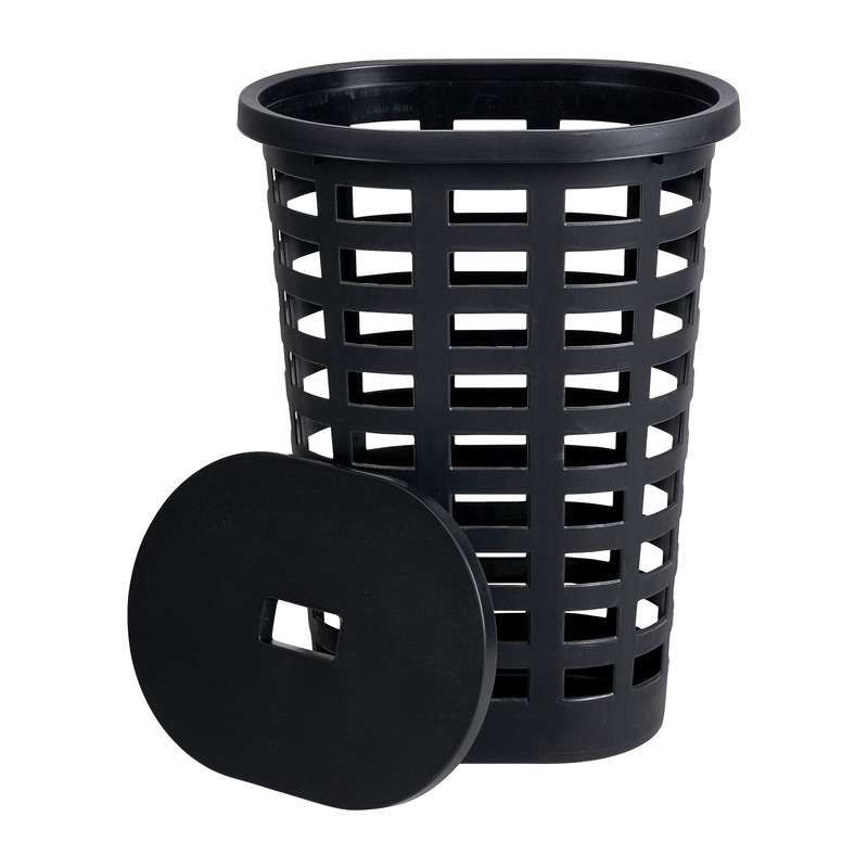 Wasmand ovaal - zwart - 54 liter 