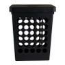 Wasmand vierkant - zwart - 33 liter 