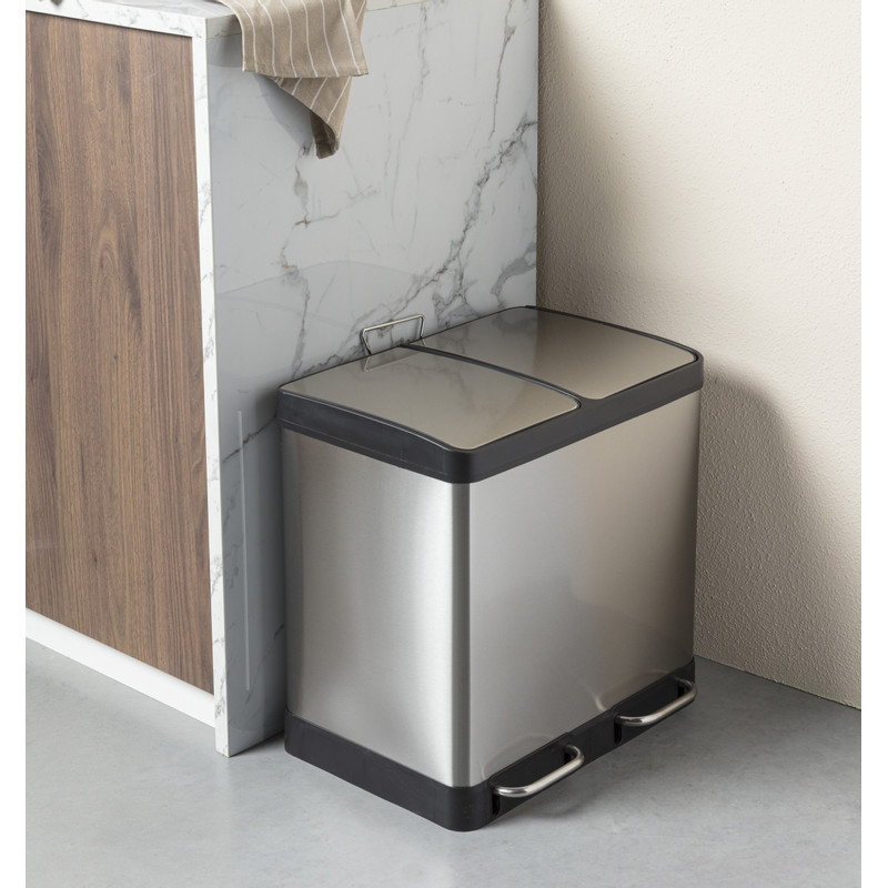 Pedaalemmer duo bin - 40 liter