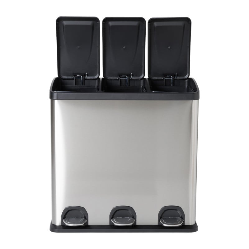 Pedaalemmer 3 vakken - 3x20 liter 