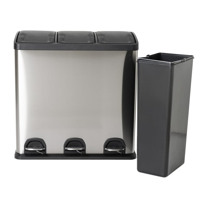 Pedaalemmer 3 vakken - 3x20 liter 