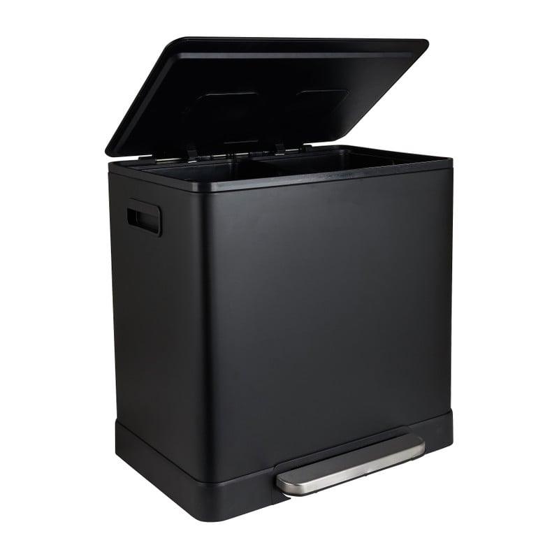 Pedaalemmer - zwart - 2x20 liter