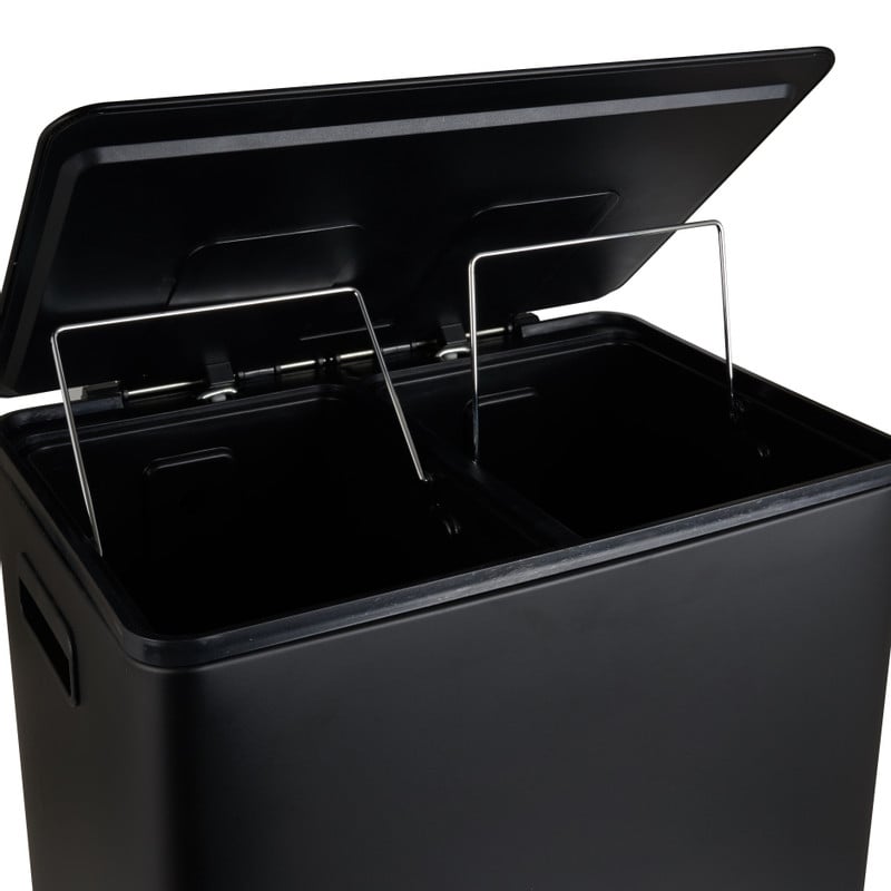 Pedaalemmer - zwart - 2x20 liter