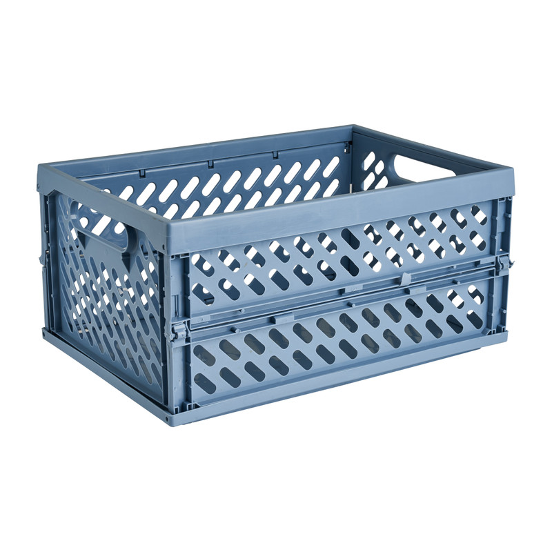 Mini krat opvouwbaar - blauw - 34.2x24x16.8 cm 