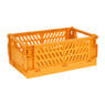 Vouwkrat small - geel - 25.3x16.5x10 cm