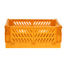 Vouwkrat small - geel - 25.3x16.5x10 cm