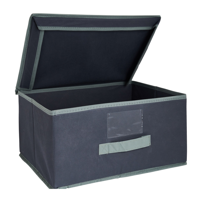 Opbergdoos - grijs - 40x35 cm