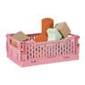 Vouwkrat klein - roze -  6x15x10 cm