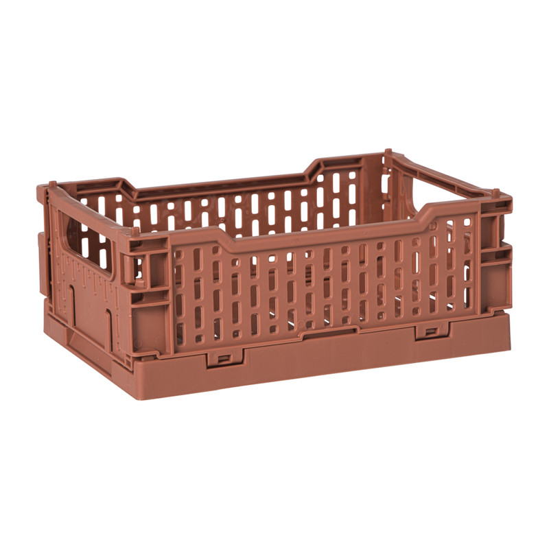 Vouwkrat klein - bruin -  6x15x10 cm