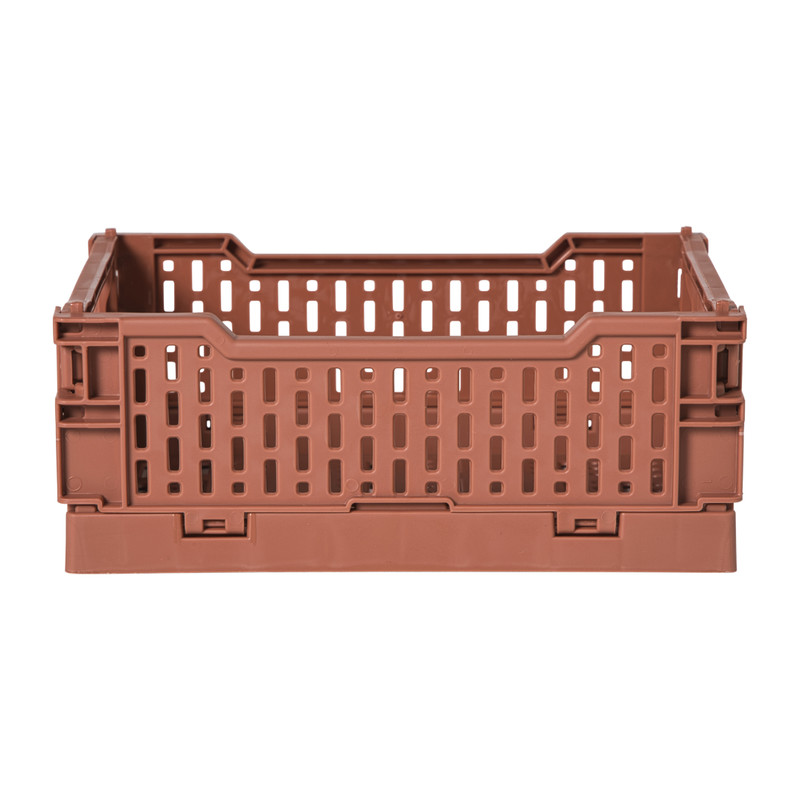 Vouwkrat klein - bruin -  6x15x10 cm