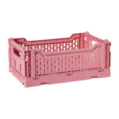 Vouwkrat middel - roze - 10.5x27x17 cm
