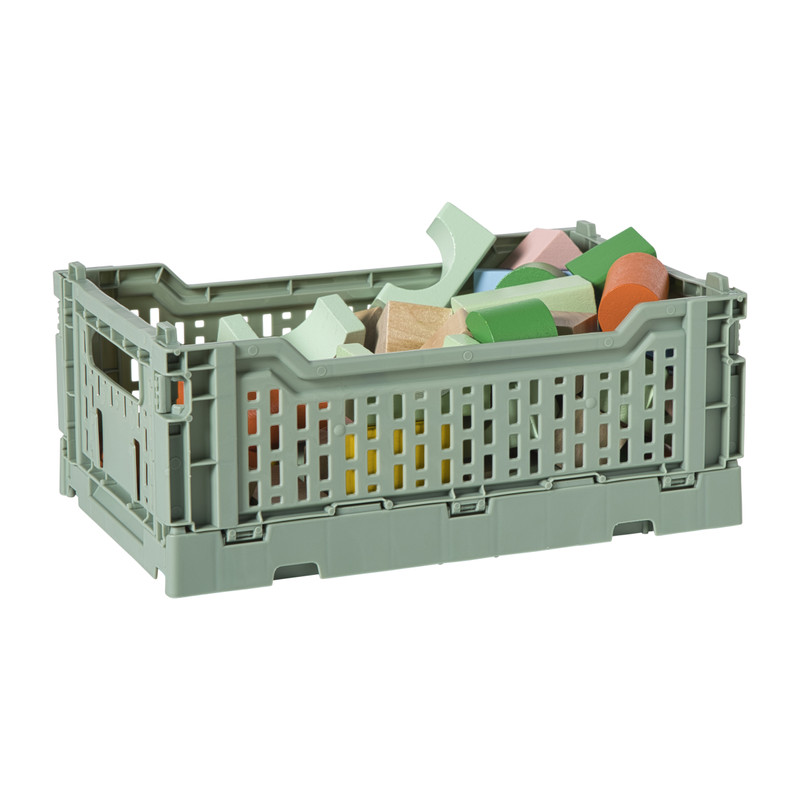 Vouwkrat middel - groen - 10.5x27x17 cm