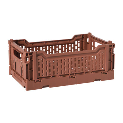 Vouwkrat middel - bruin - 10.5x27x17 cm